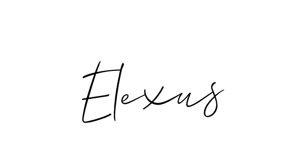 Create a beautiful signature design for name Elexus. With this signature (Allison_Script) fonts, you can make a handwritten signature for free. Elexus signature style 2 images and pictures png