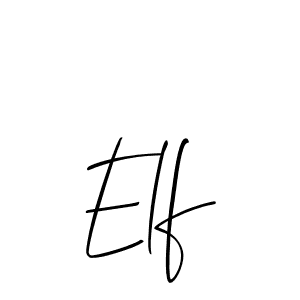 You should practise on your own different ways (Allison_Script) to write your name (Elf) in signature. don't let someone else do it for you. Elf signature style 2 images and pictures png