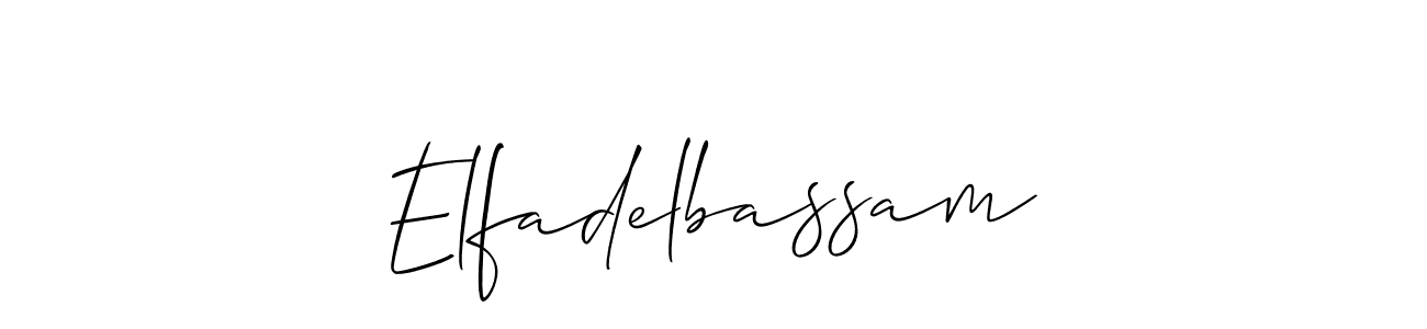 Also we have Elfadelbassam name is the best signature style. Create professional handwritten signature collection using Allison_Script autograph style. Elfadelbassam signature style 2 images and pictures png