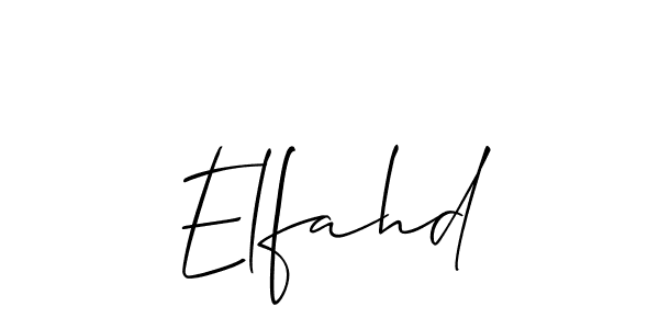 Also we have Elfahd name is the best signature style. Create professional handwritten signature collection using Allison_Script autograph style. Elfahd signature style 2 images and pictures png