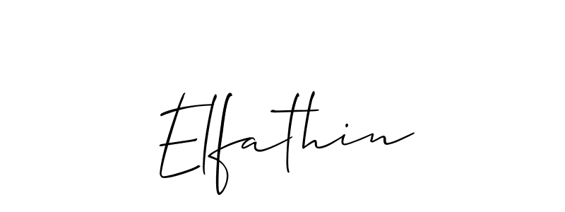 You can use this online signature creator to create a handwritten signature for the name Elfathin. This is the best online autograph maker. Elfathin signature style 2 images and pictures png