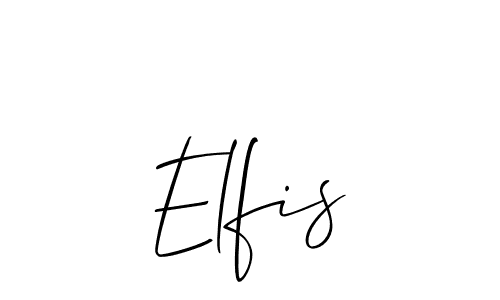 Best and Professional Signature Style for Elfis. Allison_Script Best Signature Style Collection. Elfis signature style 2 images and pictures png