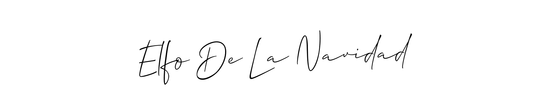 How to make Elfo De La Navidad signature? Allison_Script is a professional autograph style. Create handwritten signature for Elfo De La Navidad name. Elfo De La Navidad signature style 2 images and pictures png