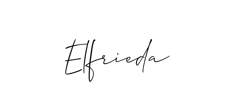 You should practise on your own different ways (Allison_Script) to write your name (Elfrieda) in signature. don't let someone else do it for you. Elfrieda signature style 2 images and pictures png