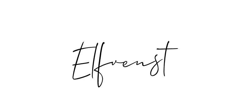 Also we have Elfvenst name is the best signature style. Create professional handwritten signature collection using Allison_Script autograph style. Elfvenst signature style 2 images and pictures png