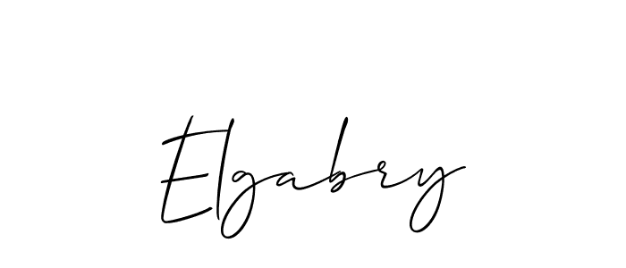 Also we have Elgabry name is the best signature style. Create professional handwritten signature collection using Allison_Script autograph style. Elgabry signature style 2 images and pictures png