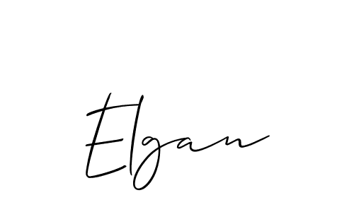 How to make Elgan signature? Allison_Script is a professional autograph style. Create handwritten signature for Elgan name. Elgan signature style 2 images and pictures png