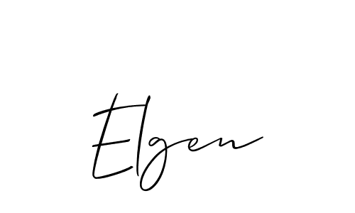 Allison_Script is a professional signature style that is perfect for those who want to add a touch of class to their signature. It is also a great choice for those who want to make their signature more unique. Get Elgen name to fancy signature for free. Elgen signature style 2 images and pictures png