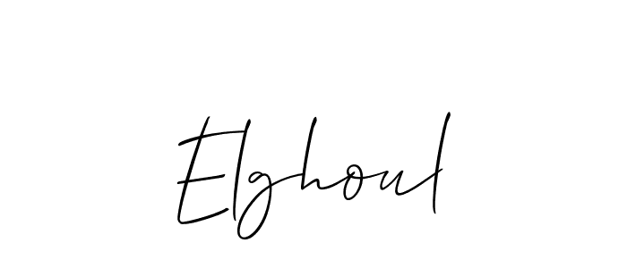 Create a beautiful signature design for name Elghoul. With this signature (Allison_Script) fonts, you can make a handwritten signature for free. Elghoul signature style 2 images and pictures png