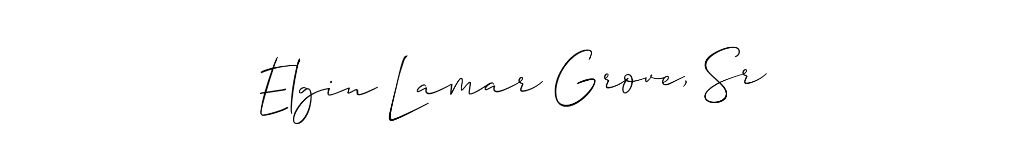 Design your own signature with our free online signature maker. With this signature software, you can create a handwritten (Allison_Script) signature for name Elgin Lamar Grove, Sr. Elgin Lamar Grove, Sr signature style 2 images and pictures png