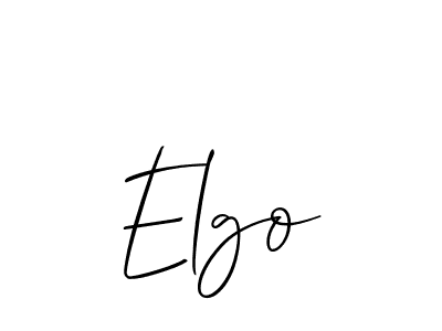Also we have Elgo name is the best signature style. Create professional handwritten signature collection using Allison_Script autograph style. Elgo signature style 2 images and pictures png