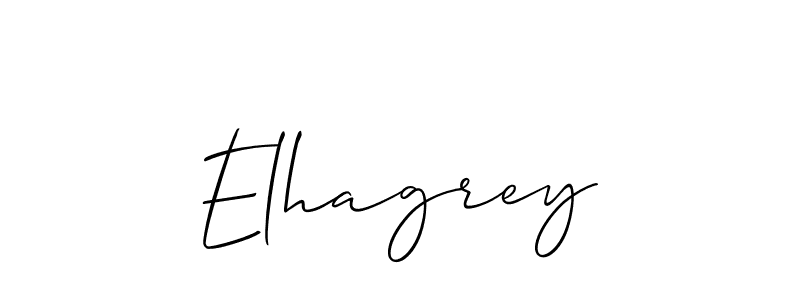 Design your own signature with our free online signature maker. With this signature software, you can create a handwritten (Allison_Script) signature for name Elhagrey. Elhagrey signature style 2 images and pictures png