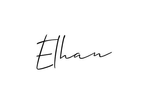 How to make Elhan name signature. Use Allison_Script style for creating short signs online. This is the latest handwritten sign. Elhan signature style 2 images and pictures png