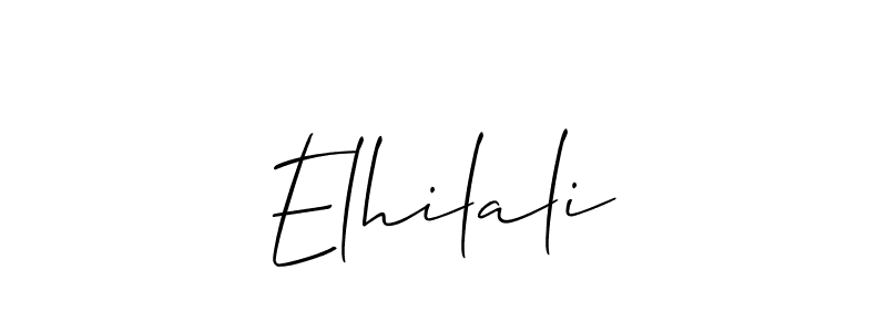Allison_Script is a professional signature style that is perfect for those who want to add a touch of class to their signature. It is also a great choice for those who want to make their signature more unique. Get Elhilali name to fancy signature for free. Elhilali signature style 2 images and pictures png