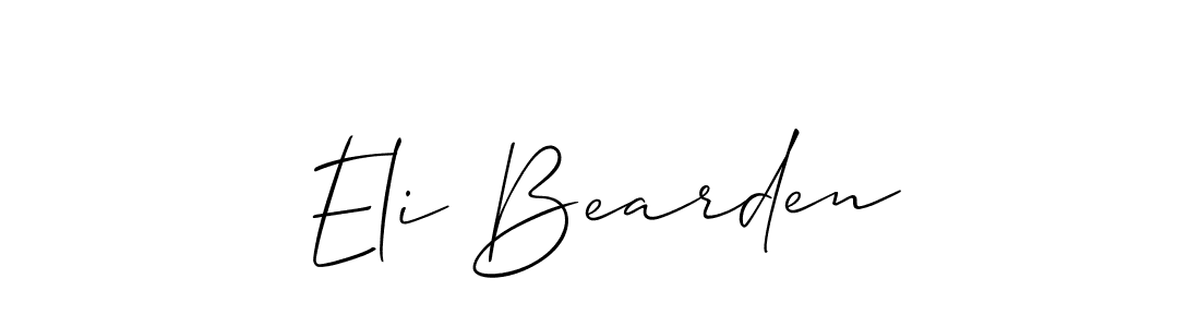 Design your own signature with our free online signature maker. With this signature software, you can create a handwritten (Allison_Script) signature for name Eli Bearden. Eli Bearden signature style 2 images and pictures png