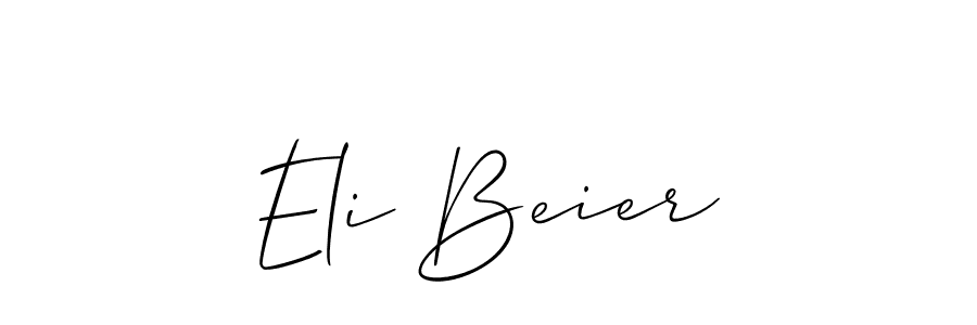 Use a signature maker to create a handwritten signature online. With this signature software, you can design (Allison_Script) your own signature for name Eli Beier. Eli Beier signature style 2 images and pictures png