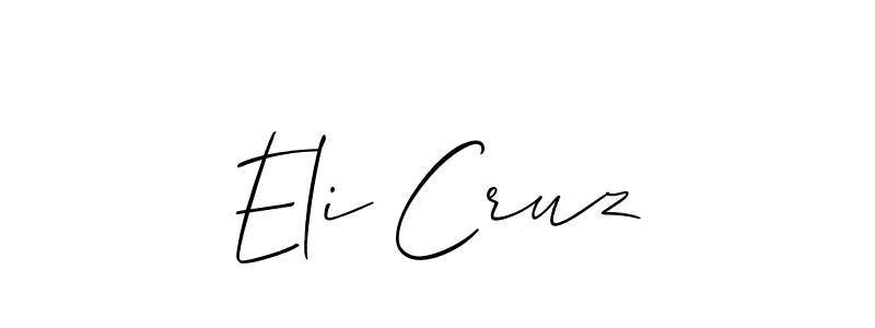 How to make Eli Cruz signature? Allison_Script is a professional autograph style. Create handwritten signature for Eli Cruz name. Eli Cruz signature style 2 images and pictures png