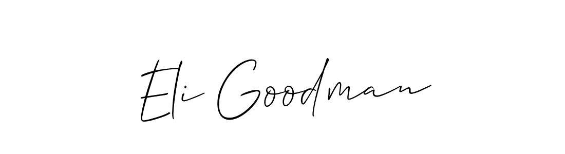 You should practise on your own different ways (Allison_Script) to write your name (Eli Goodman) in signature. don't let someone else do it for you. Eli Goodman signature style 2 images and pictures png