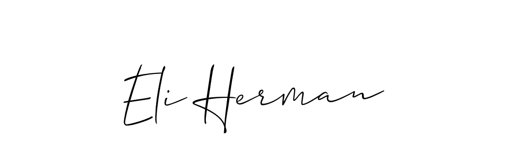 Allison_Script is a professional signature style that is perfect for those who want to add a touch of class to their signature. It is also a great choice for those who want to make their signature more unique. Get Eli Herman name to fancy signature for free. Eli Herman signature style 2 images and pictures png