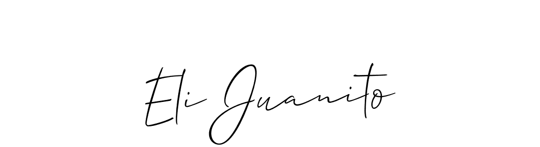 Check out images of Autograph of Eli Juanito name. Actor Eli Juanito Signature Style. Allison_Script is a professional sign style online. Eli Juanito signature style 2 images and pictures png