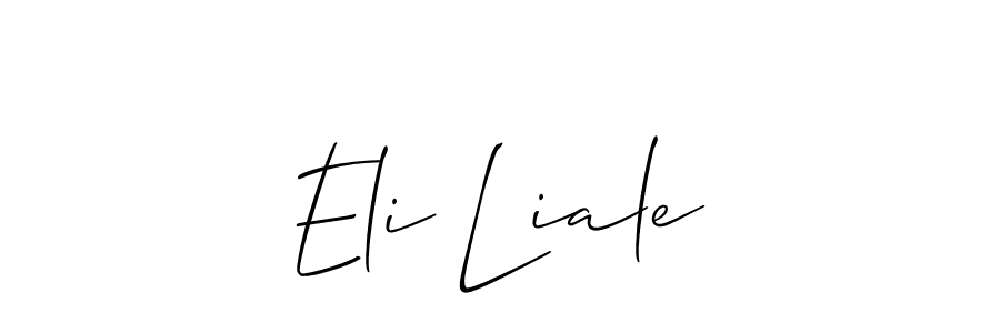 Also You can easily find your signature by using the search form. We will create Eli Liale name handwritten signature images for you free of cost using Allison_Script sign style. Eli Liale signature style 2 images and pictures png
