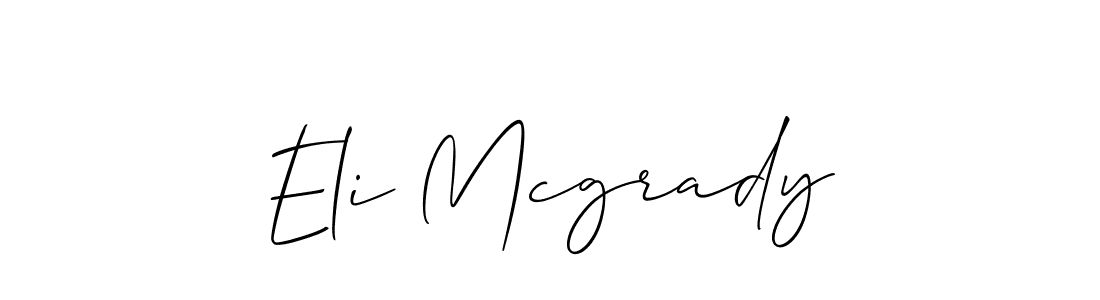 How to make Eli Mcgrady signature? Allison_Script is a professional autograph style. Create handwritten signature for Eli Mcgrady name. Eli Mcgrady signature style 2 images and pictures png