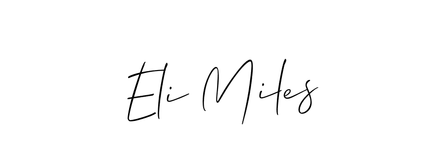 Make a beautiful signature design for name Eli Miles. With this signature (Allison_Script) style, you can create a handwritten signature for free. Eli Miles signature style 2 images and pictures png