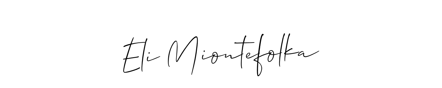 How to Draw Eli Miontefolka signature style? Allison_Script is a latest design signature styles for name Eli Miontefolka. Eli Miontefolka signature style 2 images and pictures png