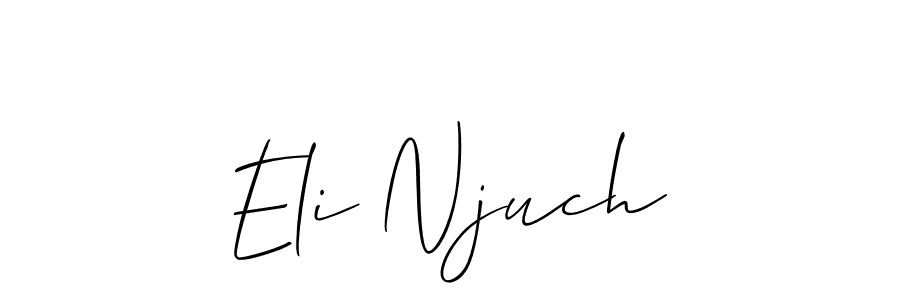 Best and Professional Signature Style for Eli Njuch. Allison_Script Best Signature Style Collection. Eli Njuch signature style 2 images and pictures png