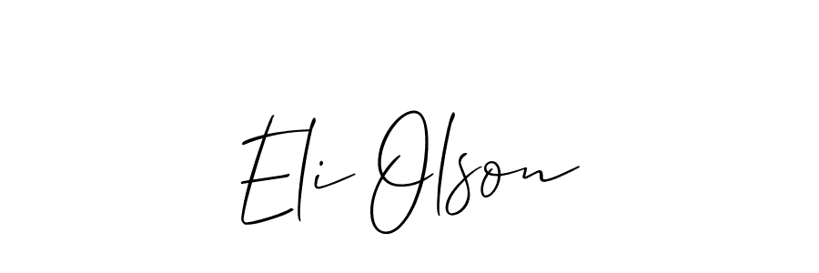 Make a short Eli Olson signature style. Manage your documents anywhere anytime using Allison_Script. Create and add eSignatures, submit forms, share and send files easily. Eli Olson signature style 2 images and pictures png