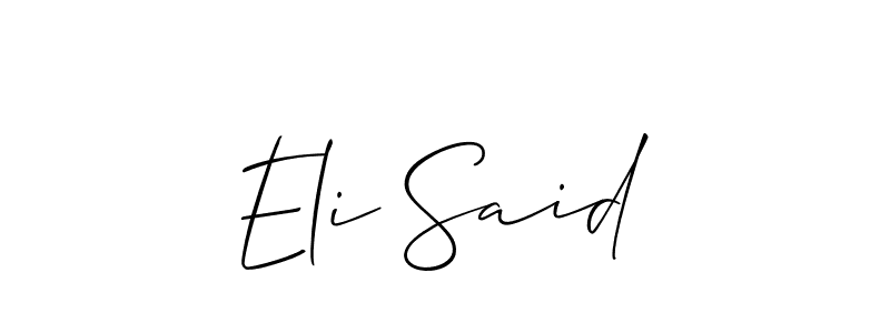 Design your own signature with our free online signature maker. With this signature software, you can create a handwritten (Allison_Script) signature for name Eli Said. Eli Said signature style 2 images and pictures png