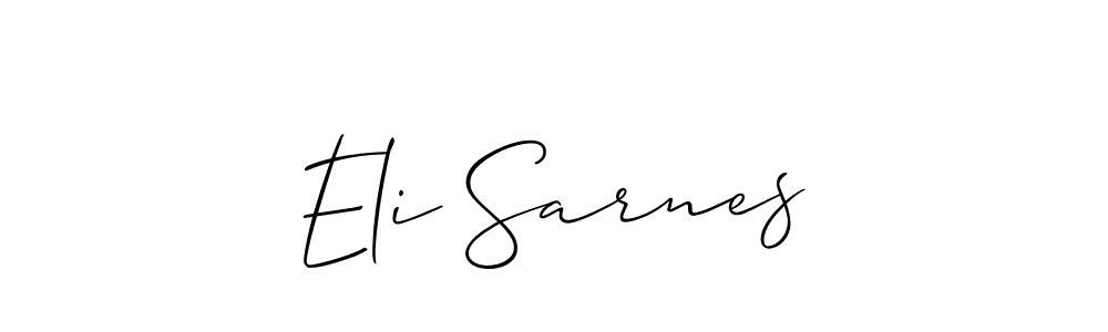 You should practise on your own different ways (Allison_Script) to write your name (Eli Sarnes) in signature. don't let someone else do it for you. Eli Sarnes signature style 2 images and pictures png