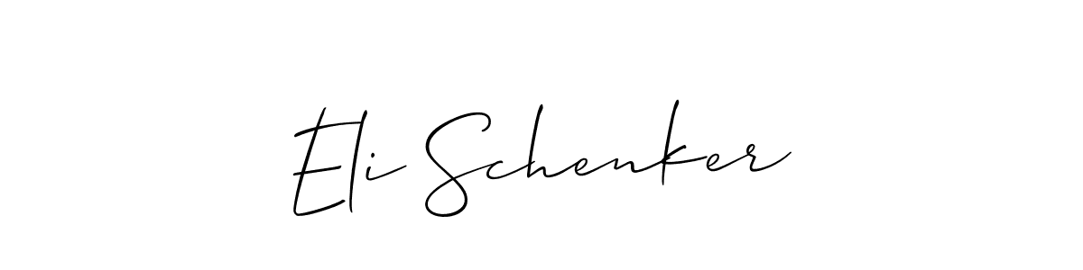 Make a beautiful signature design for name Eli Schenker. With this signature (Allison_Script) style, you can create a handwritten signature for free. Eli Schenker signature style 2 images and pictures png