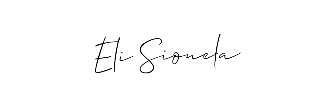 Allison_Script is a professional signature style that is perfect for those who want to add a touch of class to their signature. It is also a great choice for those who want to make their signature more unique. Get Eli Sionela name to fancy signature for free. Eli Sionela signature style 2 images and pictures png