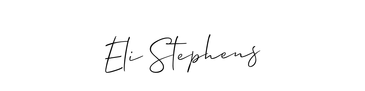 Also You can easily find your signature by using the search form. We will create Eli Stephens name handwritten signature images for you free of cost using Allison_Script sign style. Eli Stephens signature style 2 images and pictures png