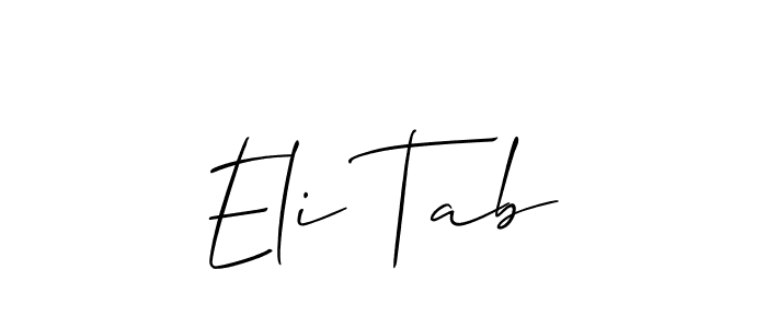 Design your own signature with our free online signature maker. With this signature software, you can create a handwritten (Allison_Script) signature for name Eli Tab. Eli Tab signature style 2 images and pictures png