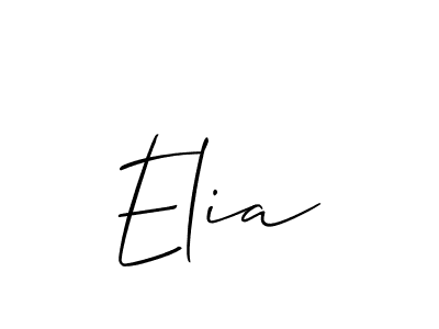 Make a beautiful signature design for name Elia. With this signature (Allison_Script) style, you can create a handwritten signature for free. Elia signature style 2 images and pictures png