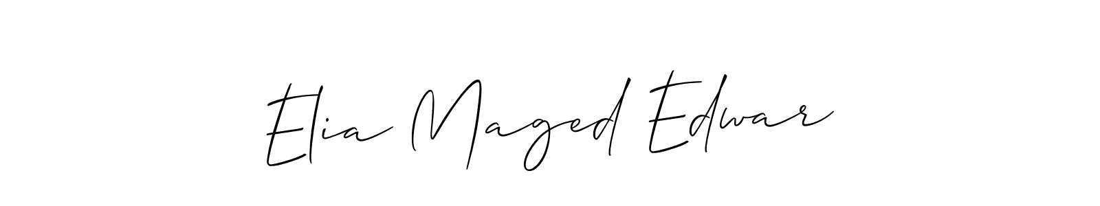 How to make Elia Maged Edwar signature? Allison_Script is a professional autograph style. Create handwritten signature for Elia Maged Edwar name. Elia Maged Edwar signature style 2 images and pictures png