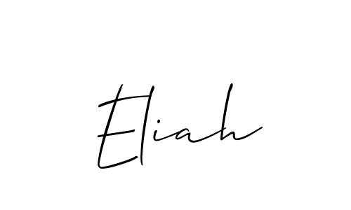 Design your own signature with our free online signature maker. With this signature software, you can create a handwritten (Allison_Script) signature for name Eliah. Eliah signature style 2 images and pictures png