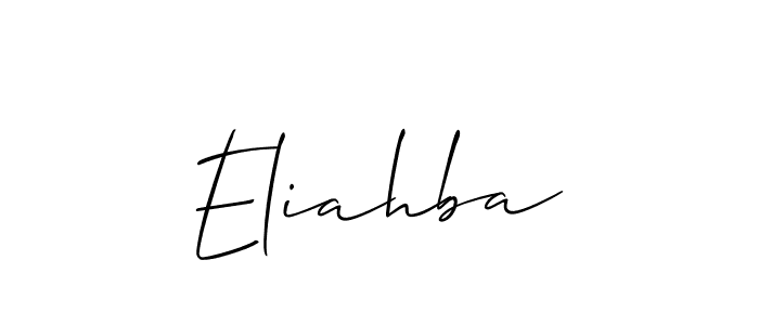 How to Draw Eliahba signature style? Allison_Script is a latest design signature styles for name Eliahba. Eliahba signature style 2 images and pictures png