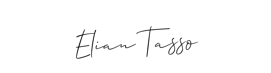 Elian Tasso stylish signature style. Best Handwritten Sign (Allison_Script) for my name. Handwritten Signature Collection Ideas for my name Elian Tasso. Elian Tasso signature style 2 images and pictures png