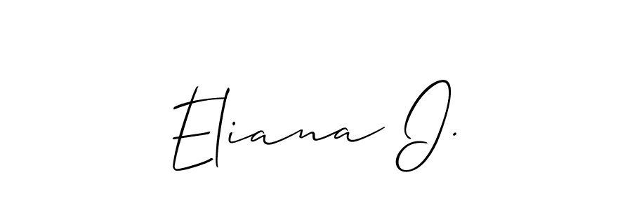 Once you've used our free online signature maker to create your best signature Allison_Script style, it's time to enjoy all of the benefits that Eliana I. name signing documents. Eliana I. signature style 2 images and pictures png