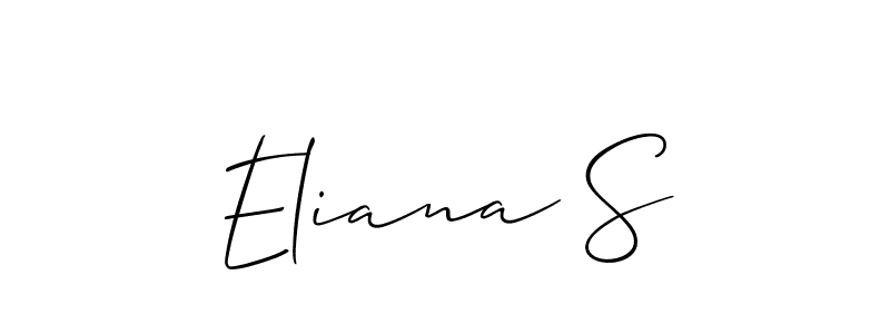 Also we have Eliana S name is the best signature style. Create professional handwritten signature collection using Allison_Script autograph style. Eliana S signature style 2 images and pictures png