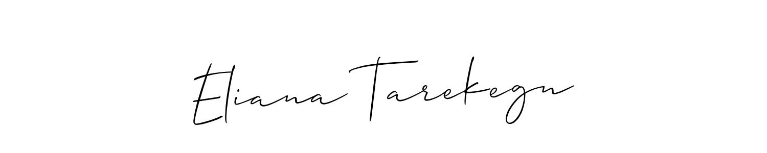 Use a signature maker to create a handwritten signature online. With this signature software, you can design (Allison_Script) your own signature for name Eliana Tarekegn. Eliana Tarekegn signature style 2 images and pictures png