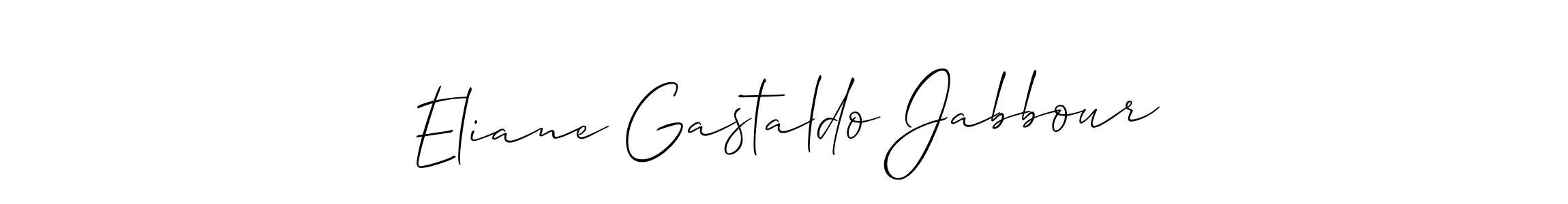 How to make Eliane Gastaldo Jabbour name signature. Use Allison_Script style for creating short signs online. This is the latest handwritten sign. Eliane Gastaldo Jabbour signature style 2 images and pictures png