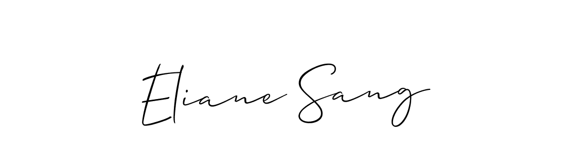 Design your own signature with our free online signature maker. With this signature software, you can create a handwritten (Allison_Script) signature for name Eliane Sang. Eliane Sang signature style 2 images and pictures png