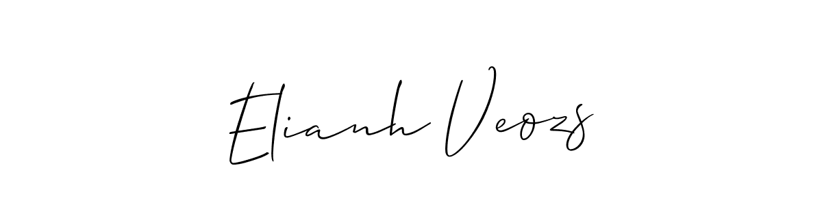 You should practise on your own different ways (Allison_Script) to write your name (Elianh Veozs) in signature. don't let someone else do it for you. Elianh Veozs signature style 2 images and pictures png