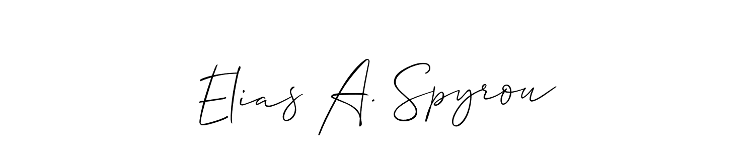 Create a beautiful signature design for name Elias A. Spyrou. With this signature (Allison_Script) fonts, you can make a handwritten signature for free. Elias A. Spyrou signature style 2 images and pictures png