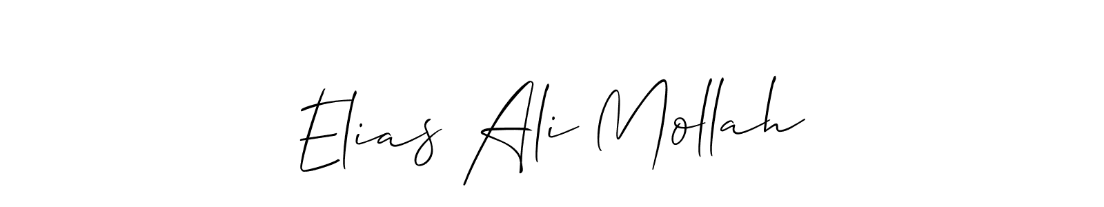 if you are searching for the best signature style for your name Elias Ali Mollah. so please give up your signature search. here we have designed multiple signature styles  using Allison_Script. Elias Ali Mollah signature style 2 images and pictures png