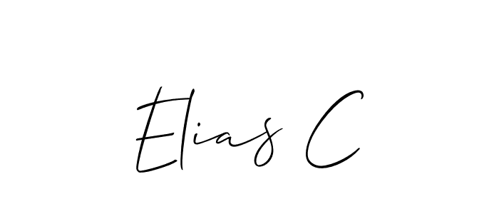 Make a beautiful signature design for name Elias C. With this signature (Allison_Script) style, you can create a handwritten signature for free. Elias C signature style 2 images and pictures png